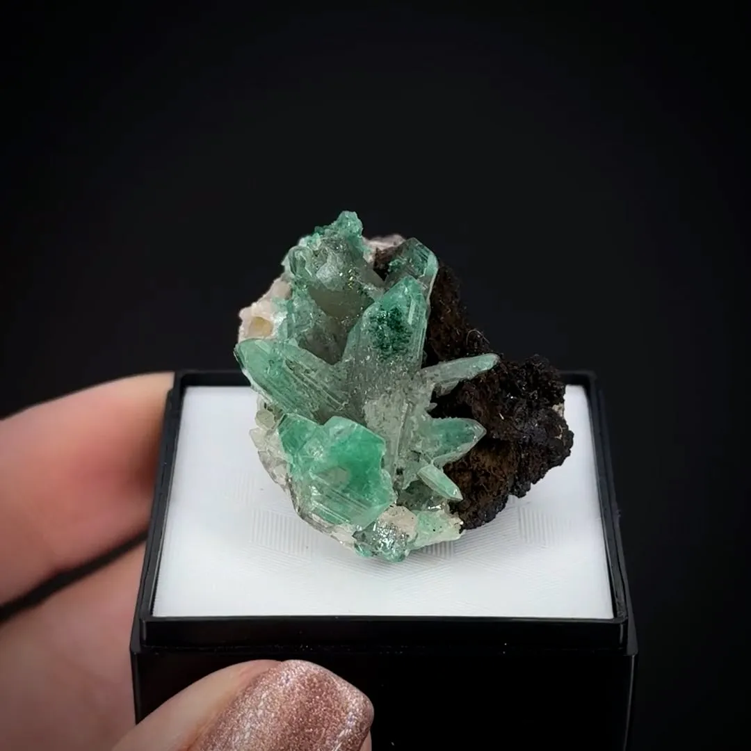 Cerussite included by Malachite - image 2