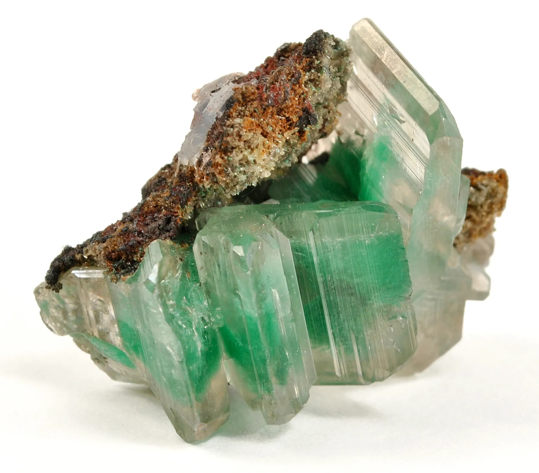 Cerussite Included By Malachite - image 3