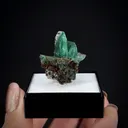 Cerussite included with Malachite (illustrated in Tsumeb book) - image 2