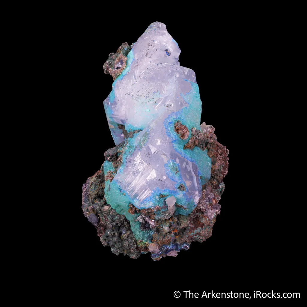 Cerussite included with Rosasite image