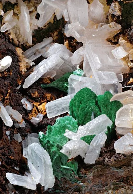 Cerussite, Malachite - image 1