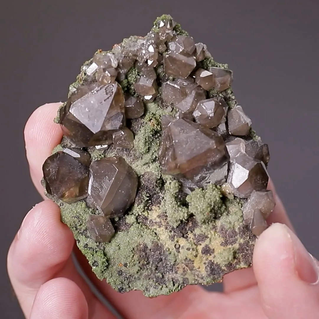 Cerussite on CUPRIAN Smithsonite - image 2