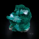 Cerussite on Dioptase - image 1