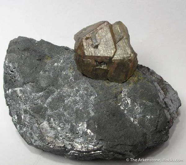 Cerussite on Galena - image 1