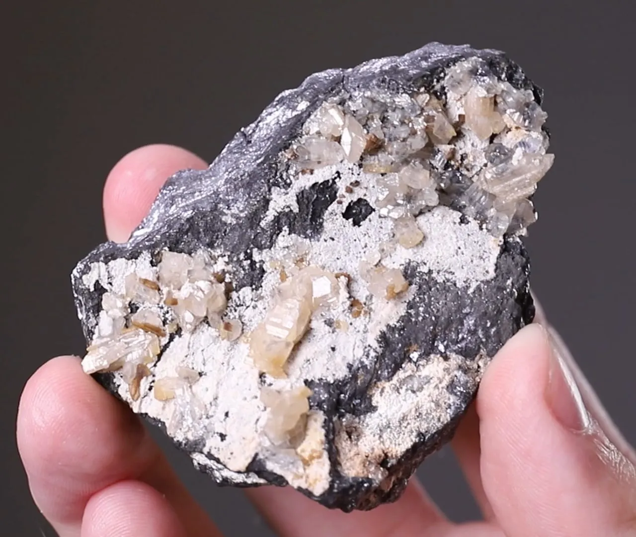 Cerussite on Galena - image 2