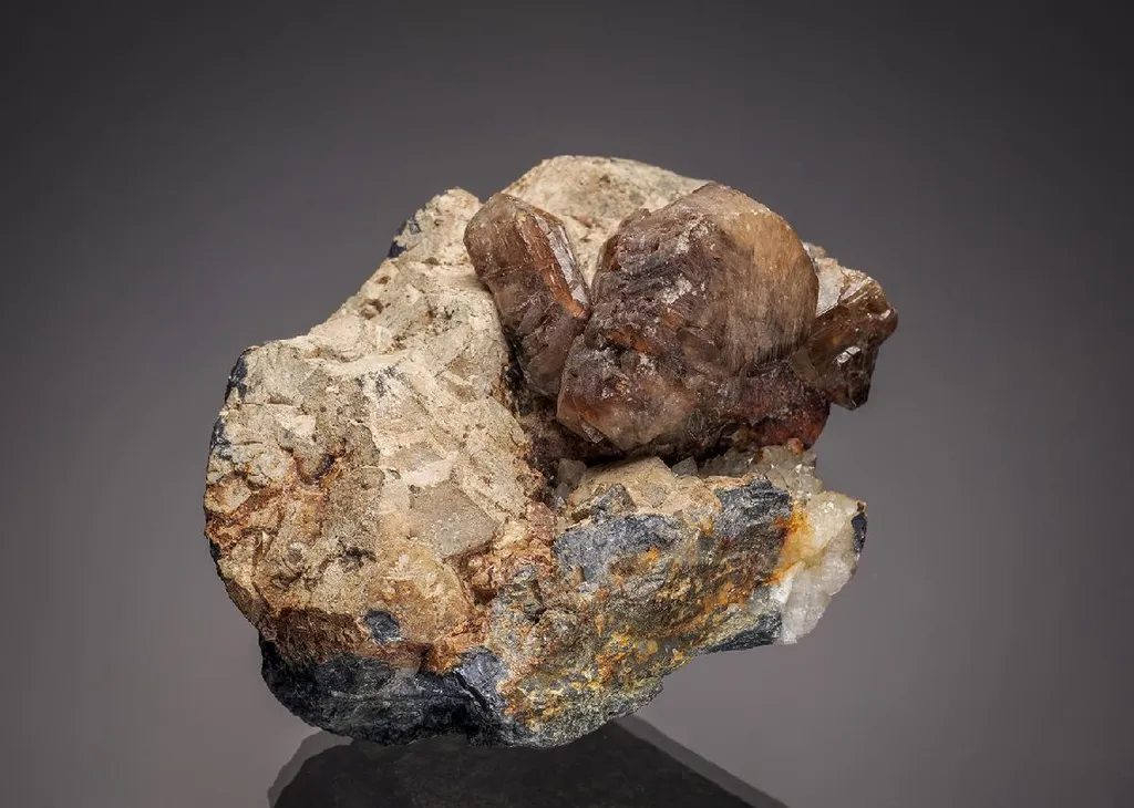 Cerussite on Galena image