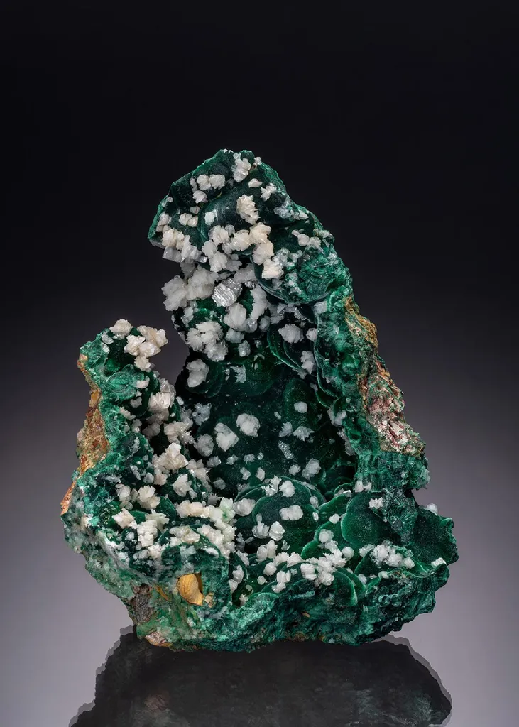 Cerussite on Malachite image