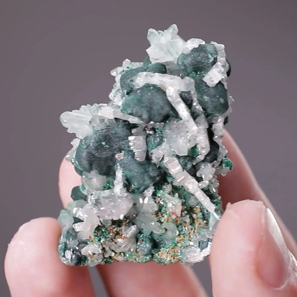 Cerussite on Malachite - image 2