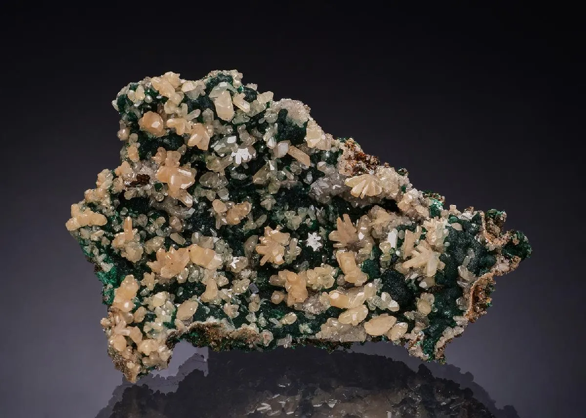 Cerussite on Malachite - image 1