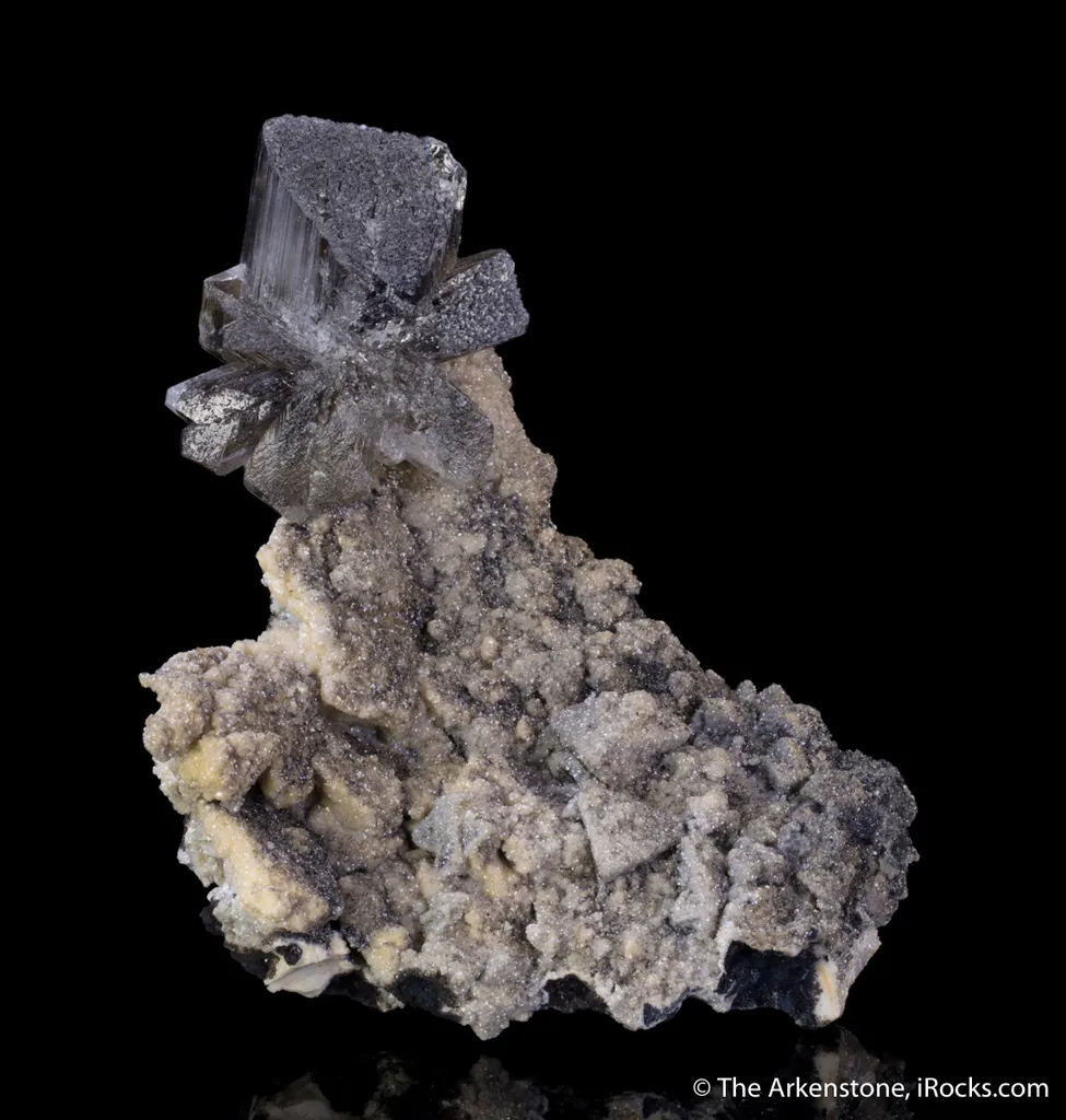 Cerussite on Tetrahedrite coated with Smithsonite - image 3