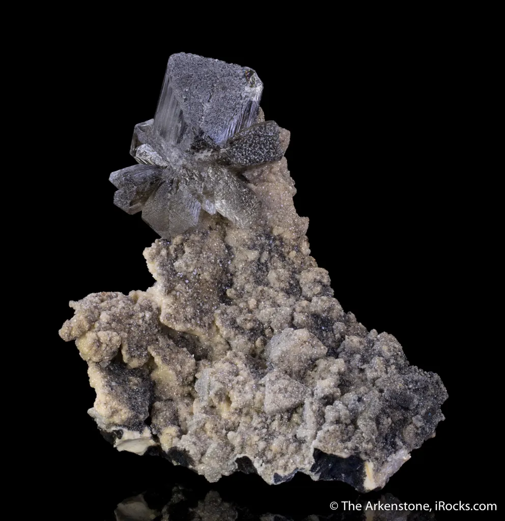 Cerussite on Tetrahedrite coated with Smithsonite - image 2
