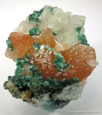 Cerussite (Red), Malachite & Calcite - image 1
