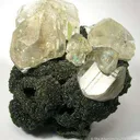 Cerussite (Twinned) on Duftite - image 3