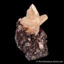Cerussite (twinned) on Galena - image 5