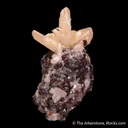 Cerussite (twinned) on Galena - image 4