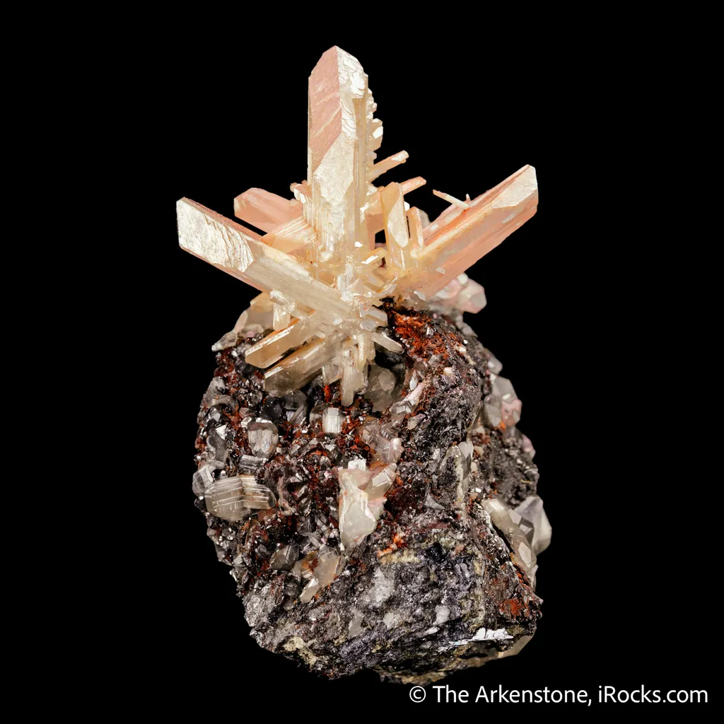 Cerussite (twinned) on Galena image