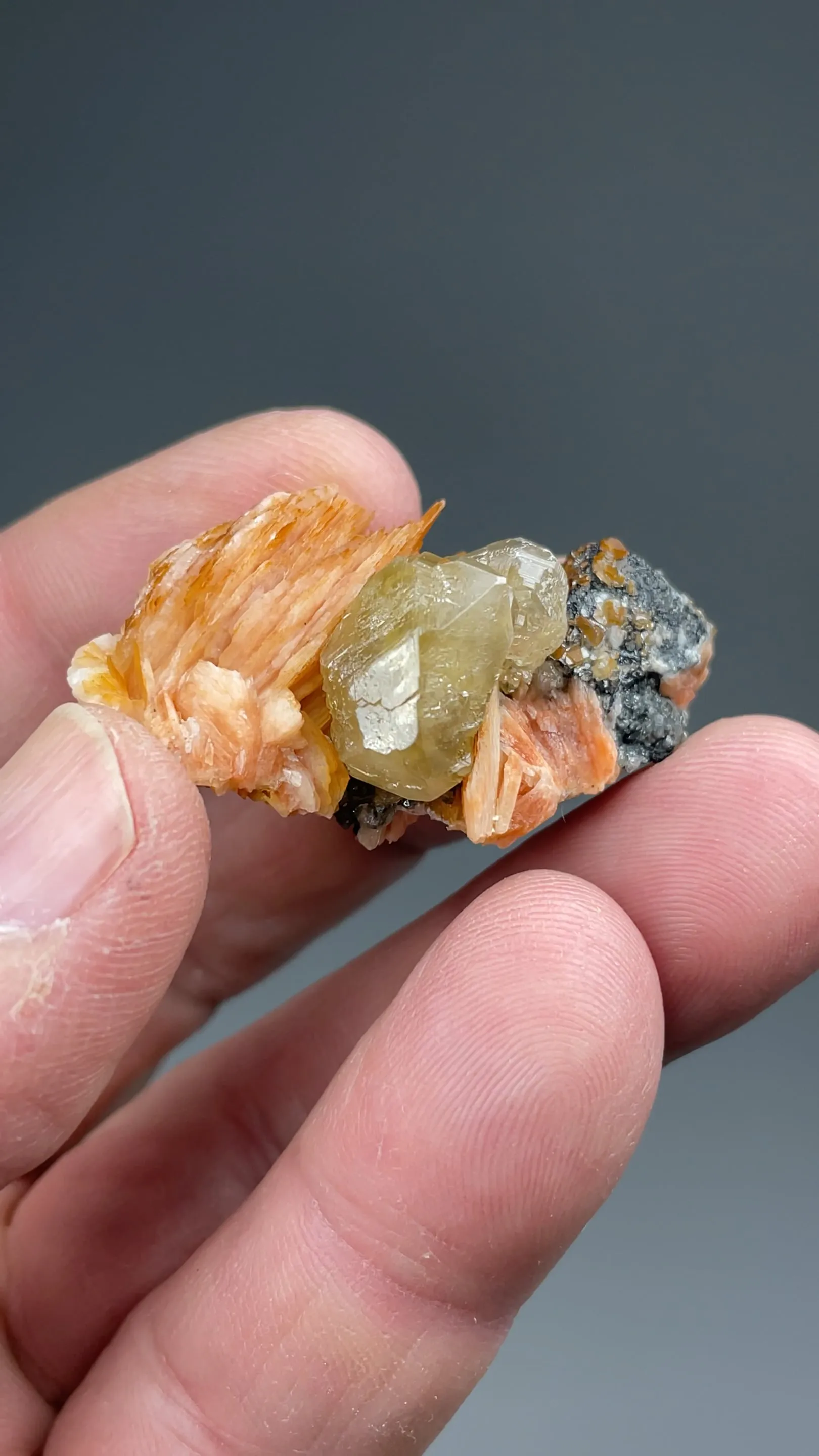Cerussite with Barite, Galena - image 2