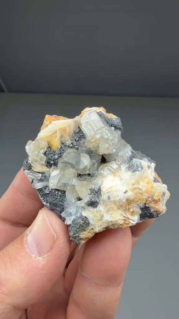 Cerussite with Barite, Galena - image 2