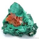 Cerussite With Chalcotrichite Inclusions on Malachite - image 2