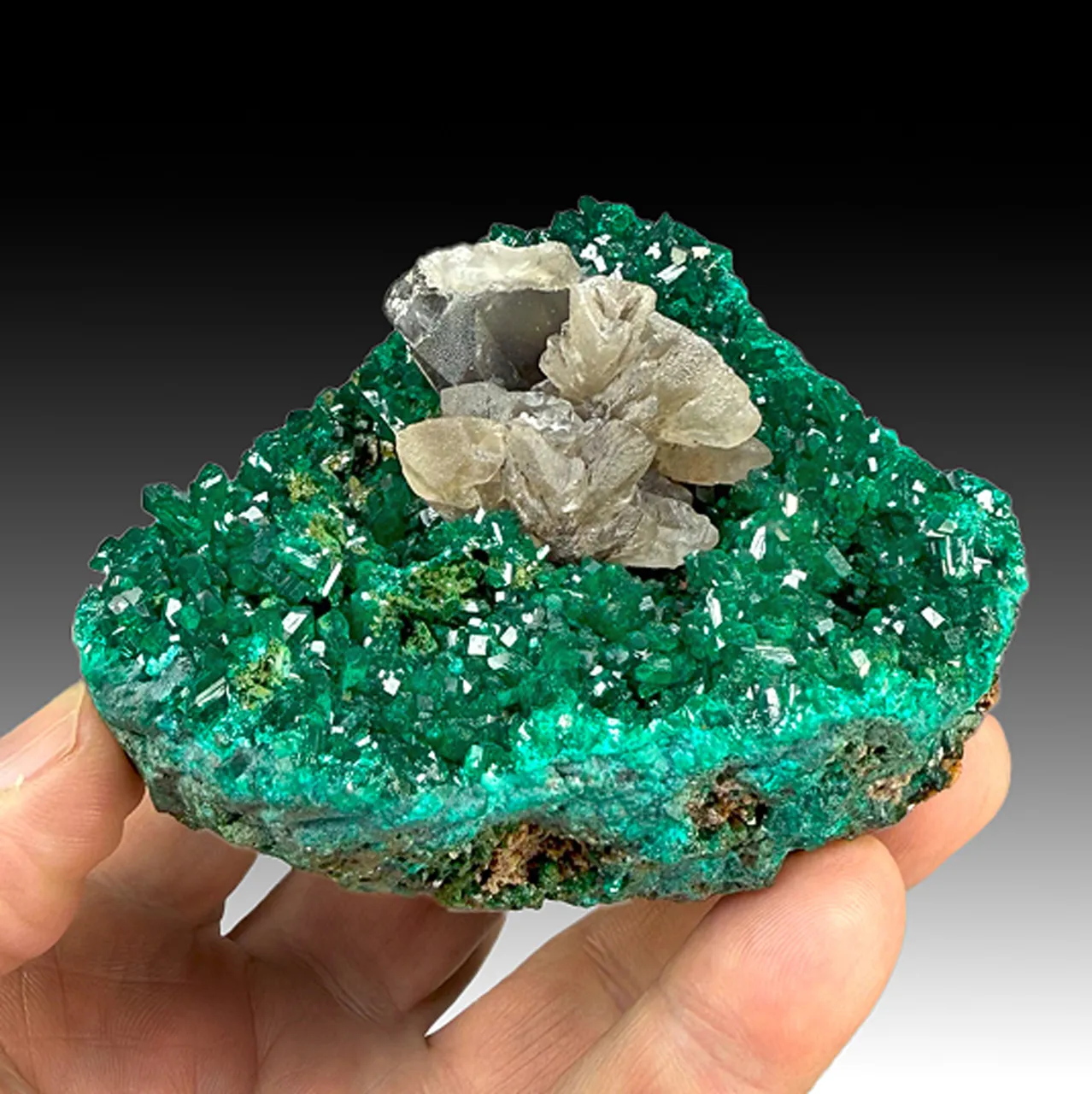 Cerussite with Dioptase - image 1