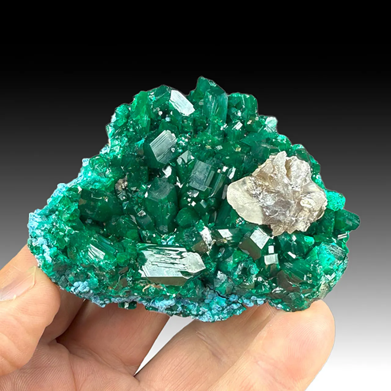 Cerussite with Dioptase - image 1
