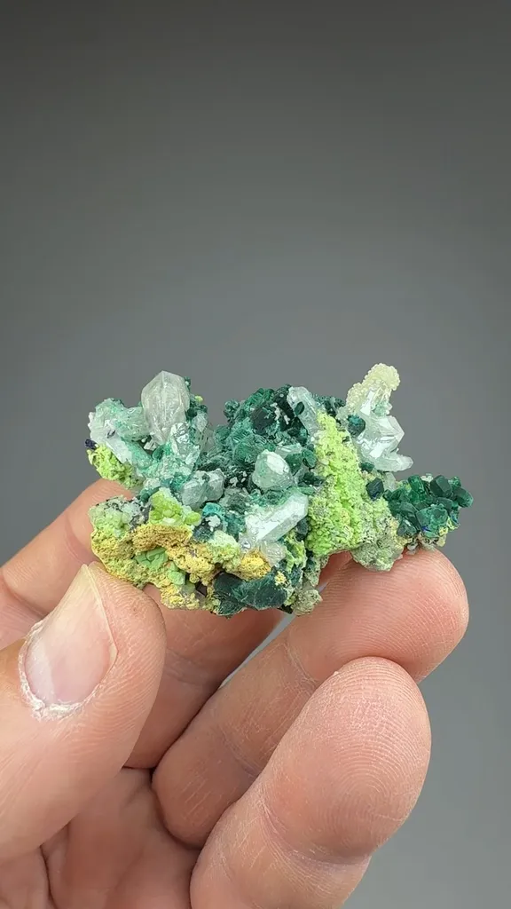 Cerussite with Malachite after Azurite - image 2
