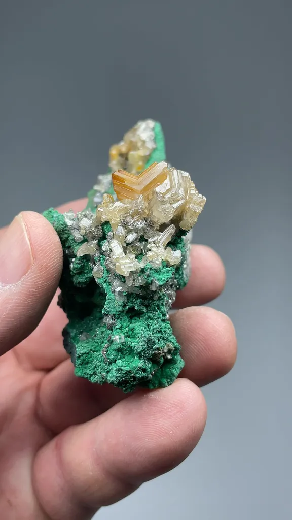 Cerussite with Malachite, Tennantite, Duftite - image 2