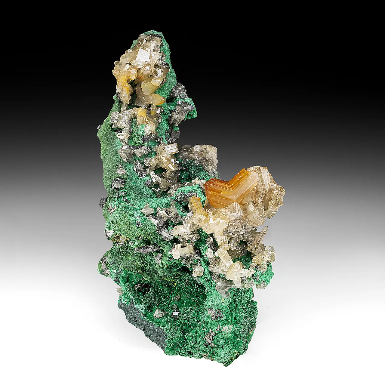 Cerussite with Malachite, Tennantite, Duftite - image 1
