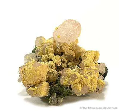 Cerussite With Mimetite on Dolomite - image 1