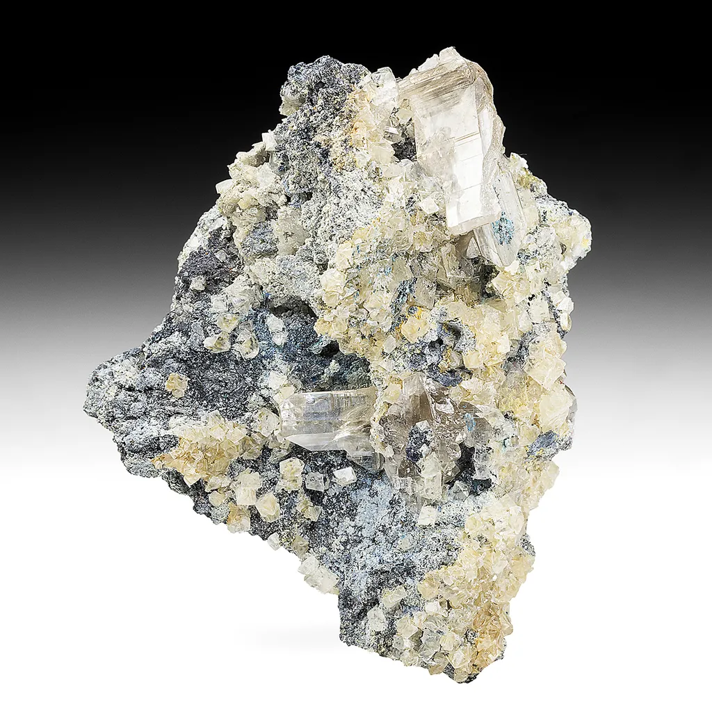 Cerussite with Smithsonite, Quartz image