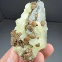 Chabazite on Calcite with Datolite - image 2