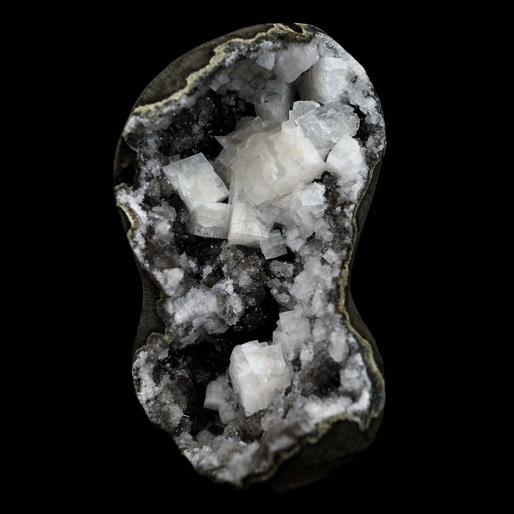 Chabazite Pesudeo Crystals inside Chalcedony Vug Natural Mineral Specimen - image 3
