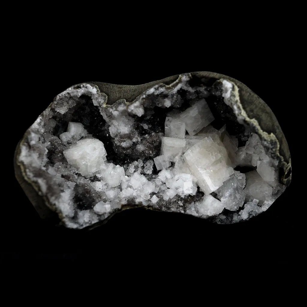 Chabazite Pesudeo Crystals inside Chalcedony Vug Natural Mineral Specimen - image 5