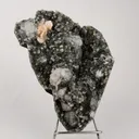 Chalcedony Black with Apophyllite and Stilbite Natural Mineral Specimen - image 1