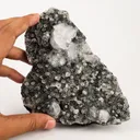 Chalcedony Black with Apophyllite Cubes Natural Mineral Specimen - image 2