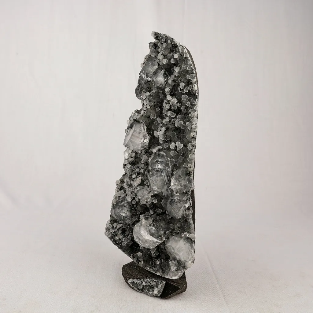 Chalcedony Black with Apophyllite Cubes Natural Mineral Specimen - image 2