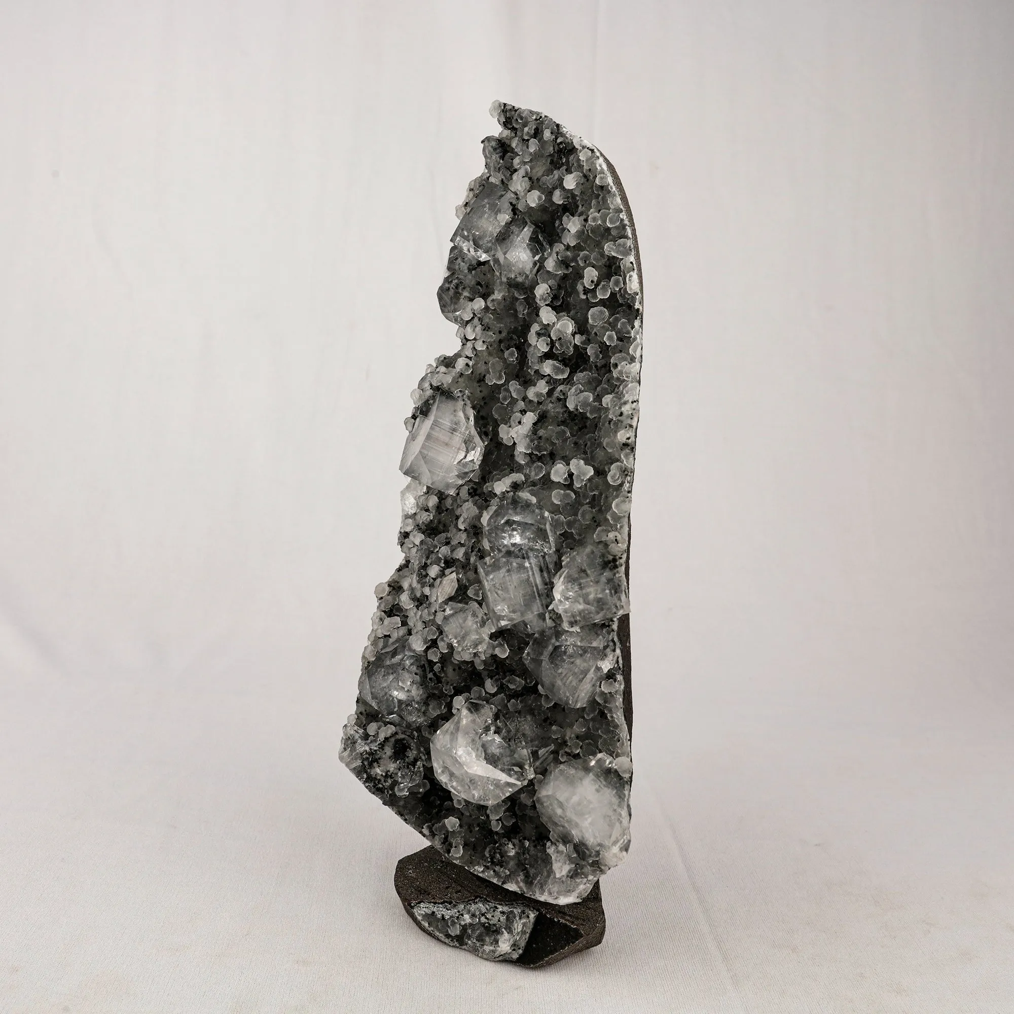 Chalcedony Black with Apophyllite Cubes Natural Mineral Specimen - image 2