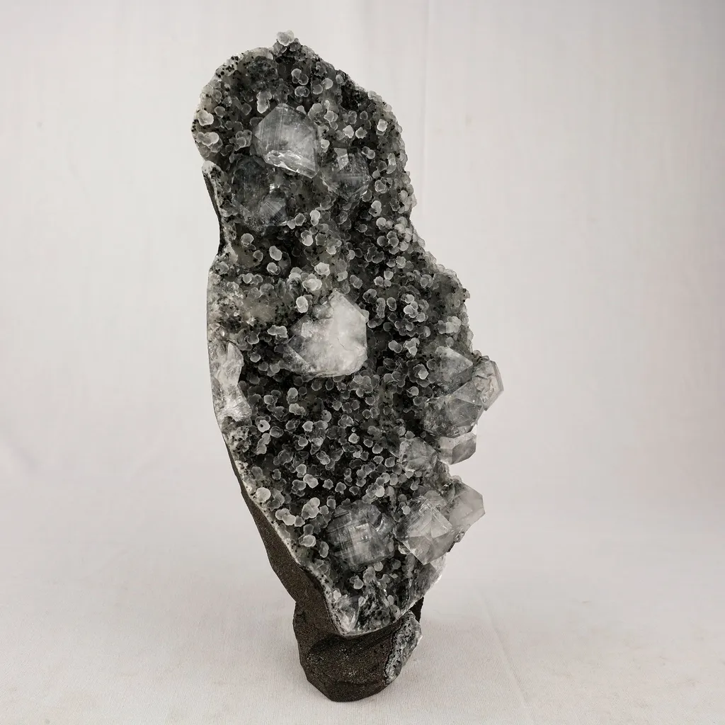Chalcedony Black with Apophyllite Cubes Natural Mineral Specimen - image 3