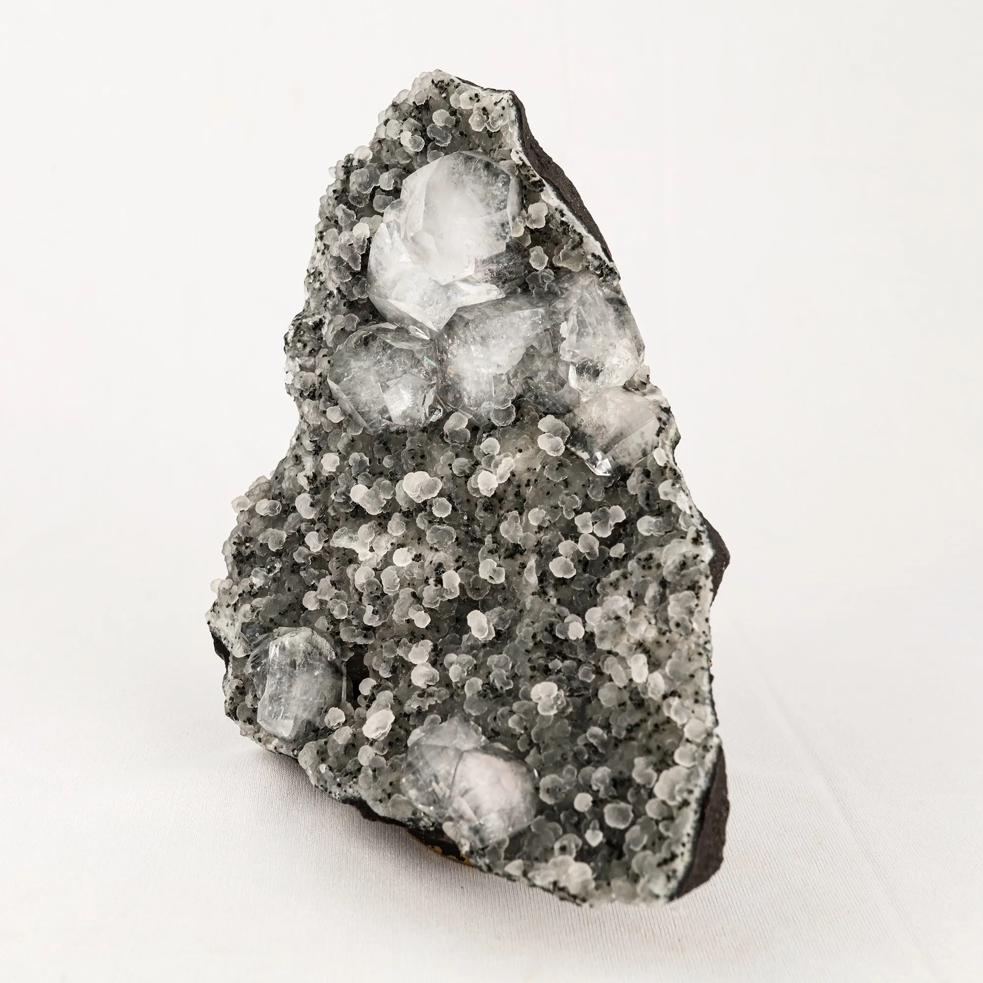 Chalcedony Black with Apophyllite Cubes Natural Mineral Specimen - image 4