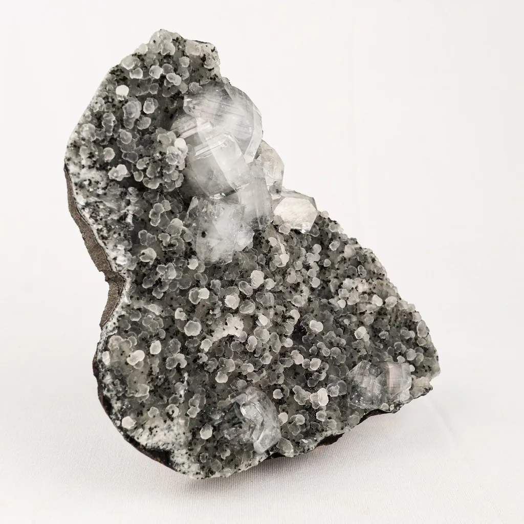 Chalcedony Black with Apophyllite Cubes Natural Mineral Specimen - image 3
