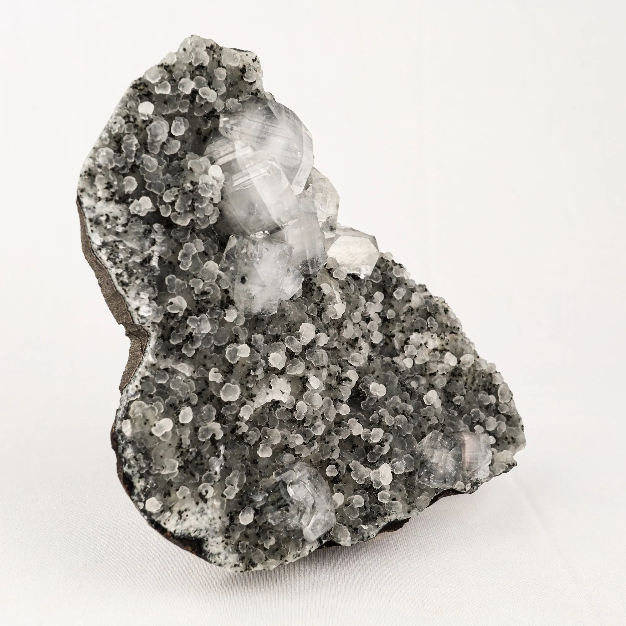 Chalcedony Black with Apophyllite Cubes Natural Mineral Specimen - image 3