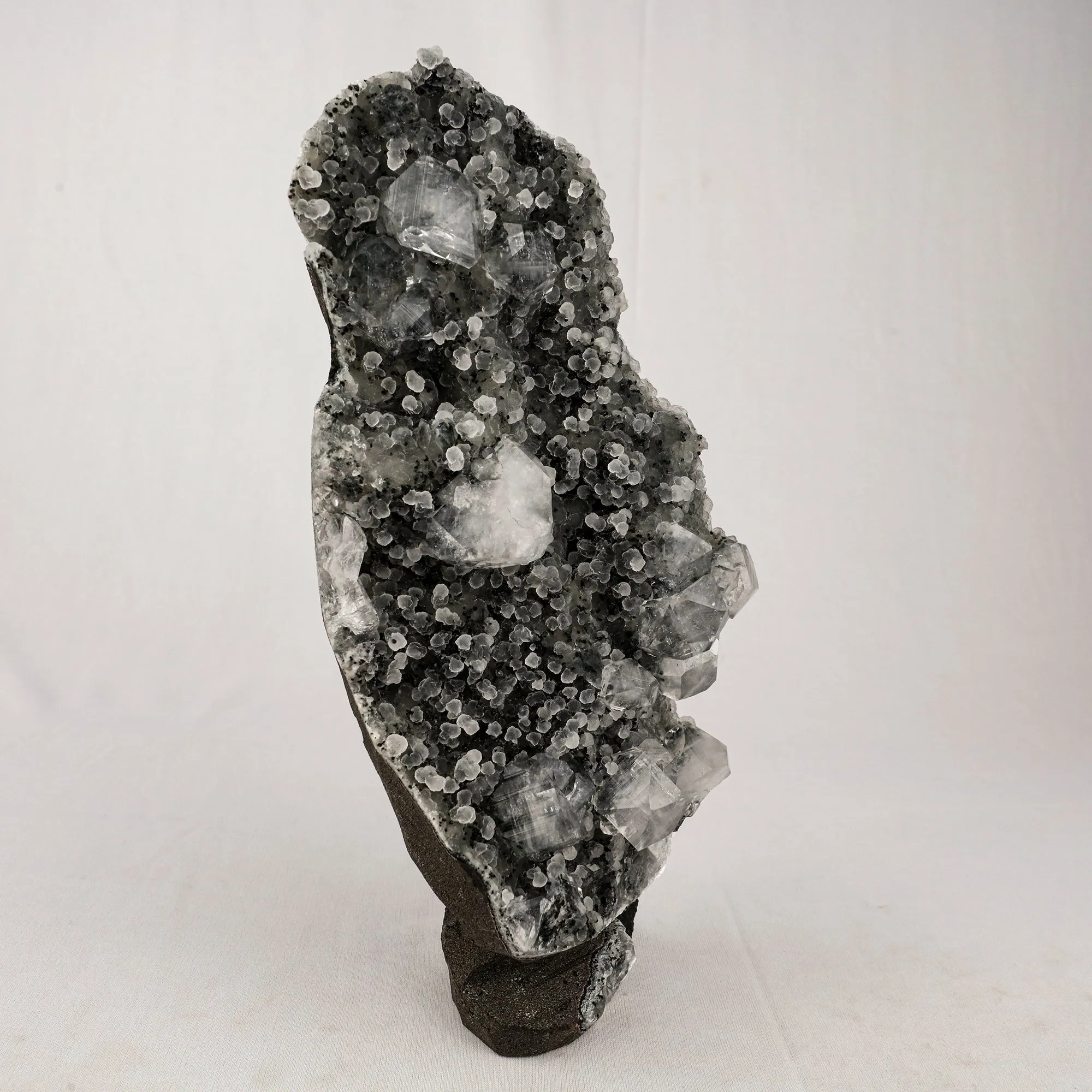 Chalcedony Black with Apophyllite Cubes Natural Mineral Specimen - image 3