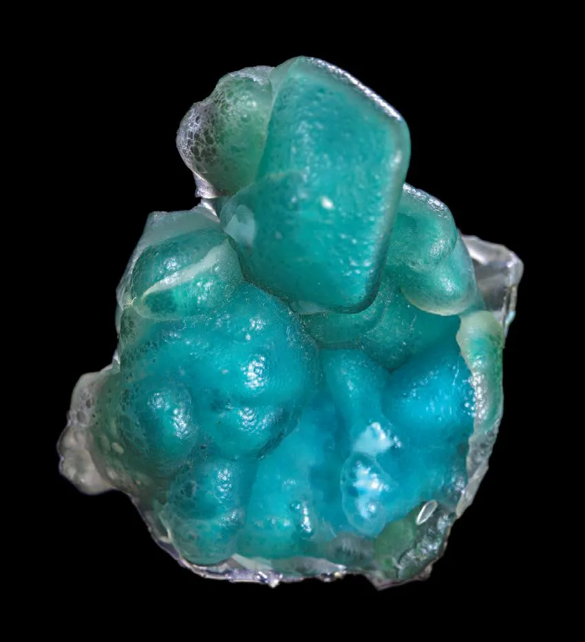 Chalcedony, Chrysocolla pseudomorph after Azurite image