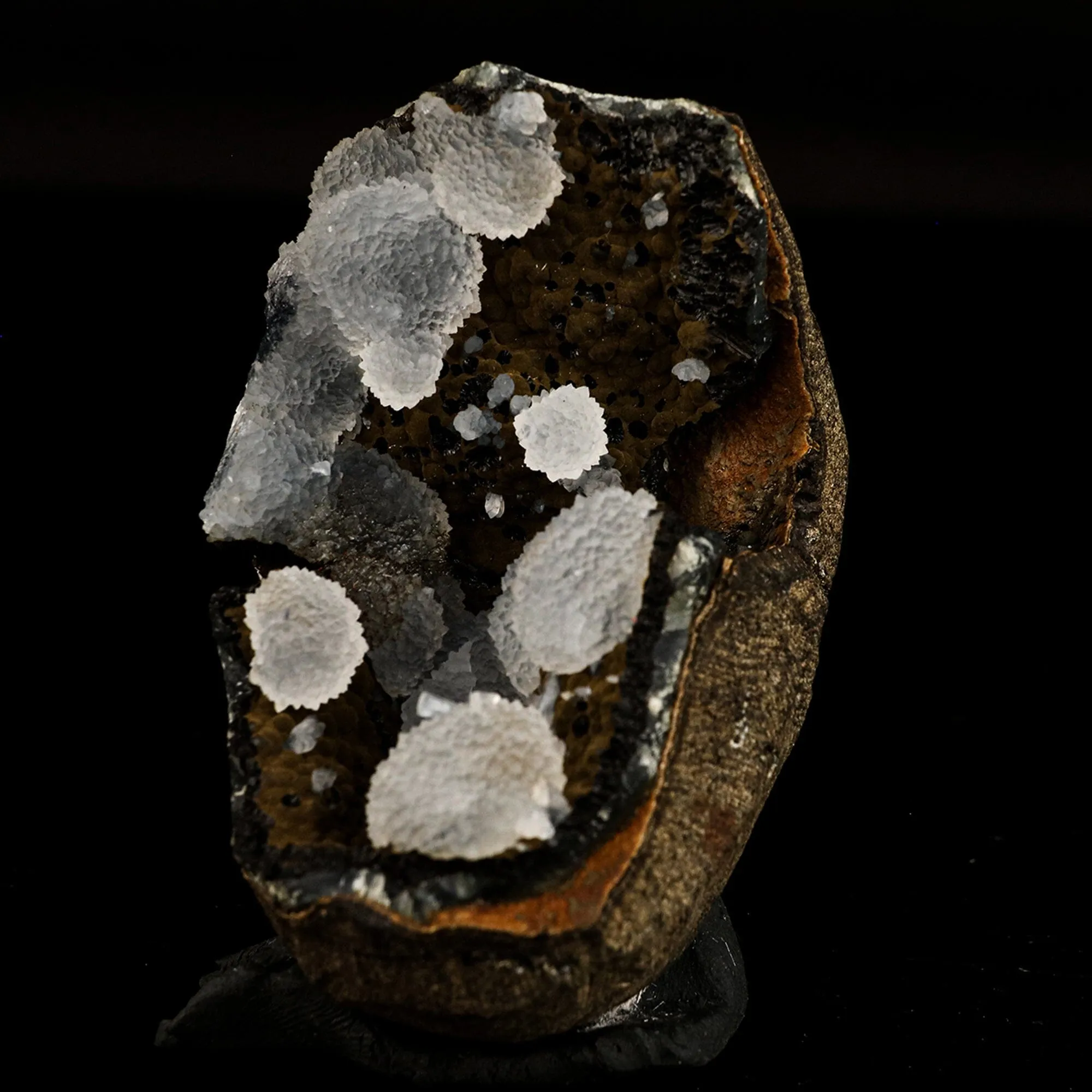 Chalcedony in Julgoldite geode Rarly found free standing  Natural Mineral Specimen - image 3