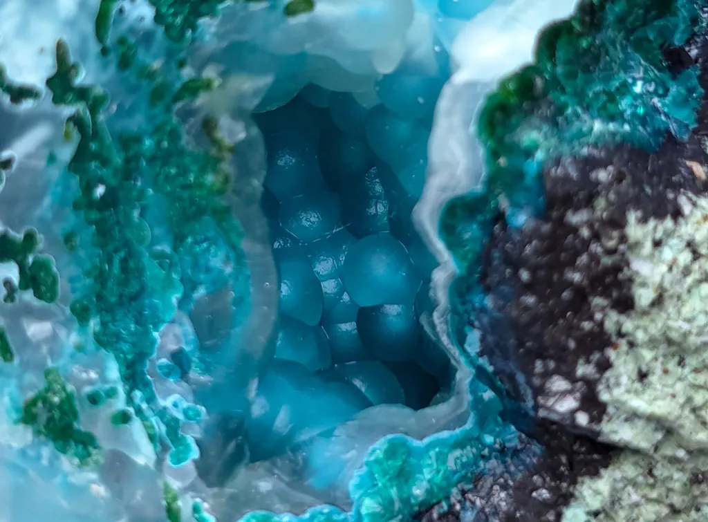 Chalcedony on chrysocolla from Arizona - image 3