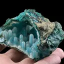 Chalcedony on Chrysocolla Stalactites (Pocket) - image 1