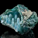 Chalcedony on Chrysocolla Stalactites (Pocket) - image 4