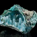 Chalcedony on Chrysocolla Stalactites (Pocket) - image 5