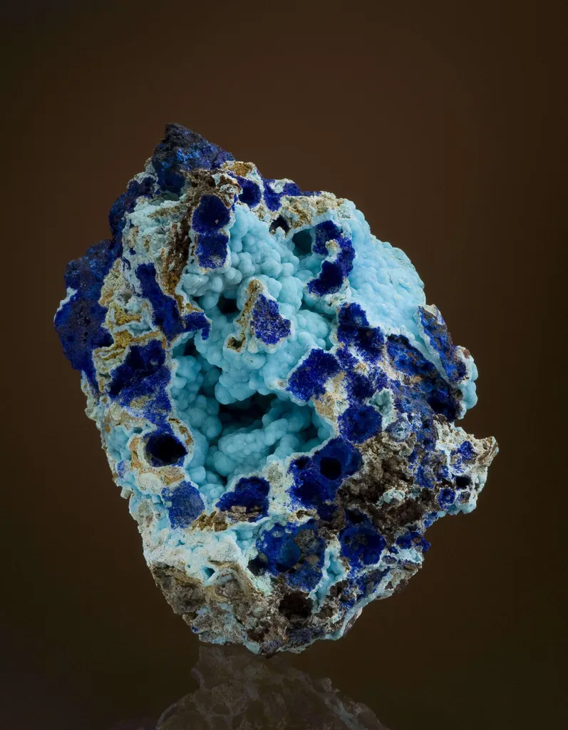Chalcoalumite With Azurite image