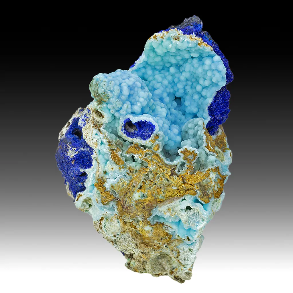 Chalcoalumite with Azurite image
